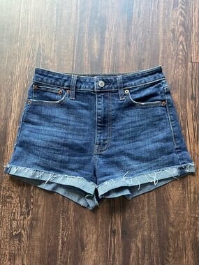 Abercrombie & Fitch Dark Blue Denim High Rise Shorts